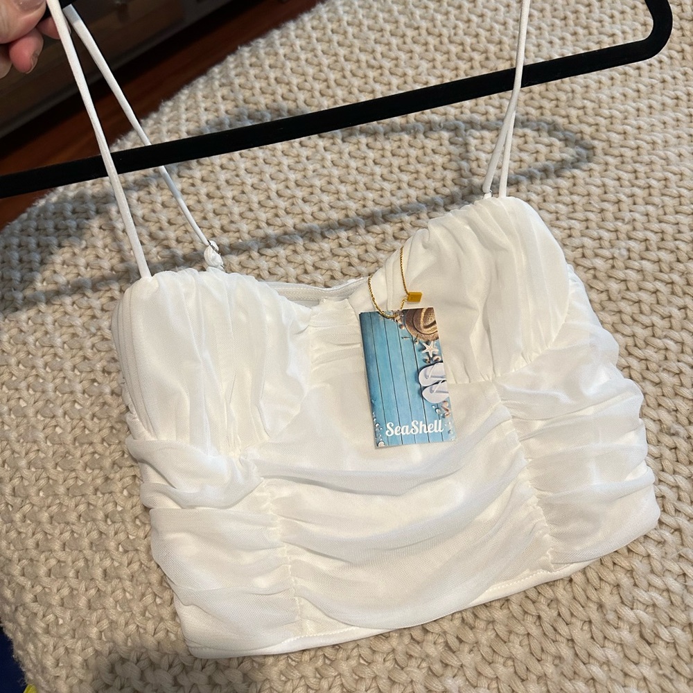 White crop top